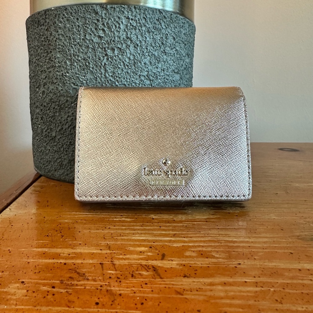 Kate Spade Metallic Rose Gold Card Case